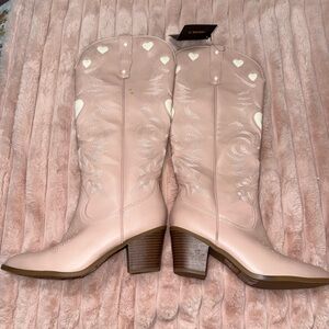 Forever 21 Blush Heeled Boots